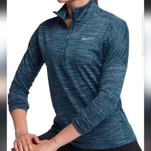 Nike Dri-fit blue and purple stripe 1/2 zip size small